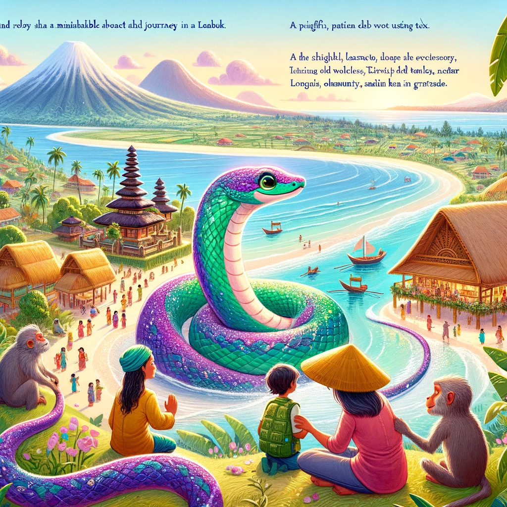 Short Bedtime Story about Rosey the Snakes Lombok Journey